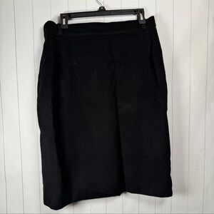 VTG Henry White Dublin Western Black Pencil Skirt Wool Cashmere Lambswool US 18